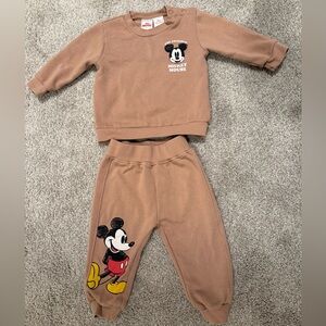 Disney Mickey Mouse Kids Brown Joggers